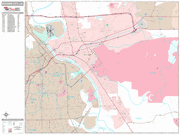 Bossier City Wall Map Premium Style